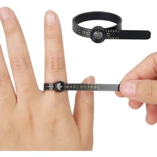 Reusable Ring Sizer Measuring Set Jewelry Finger Size Gauge Tool 1 to 17 USA