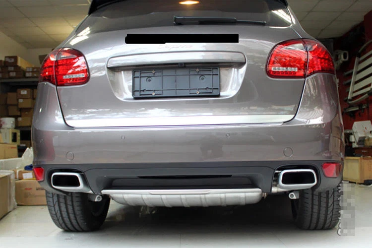 2X Front Rear Steel Guard Board Bumper Skid Trim for Porsche Cayenne 2015-2017 - Imagen 4 de 4