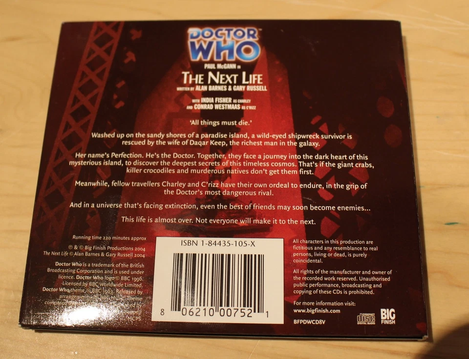 Big Finish Doctor Who Main Range - #64-The Next Life - Audio CD - Image 3 of 3