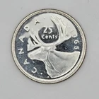 Old Canadia Coins Silver 1965 Canada 25 Cents BU UNC Silver Proof CAS011