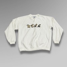 Vintage UCLA Embroidered Henley Crewneck Sweatshirt
