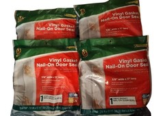 LOT OF 4, Duck Brand Vinyl Gasket Weatherstrip Seal - White, .88 in. x 17 ft.