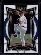 2025 Panini Select Greg Maddux Concourse White Prizm #/99 Braves