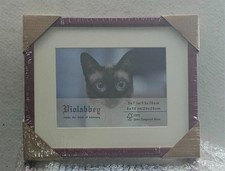 Set of 4 New 5x7 / 8x10 Burgundy Wood Photo Frames Semi-Tempered Glass