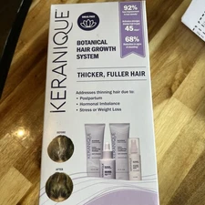 Keranique Botanical Hair Growth System for Thicker, Fuller Hair,  4 pcs 