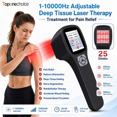 Cold Laser Therapy Device 25 Diodes for Tendonitis Bursitis Muscle Pain Relief