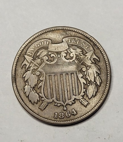 1864 Two Cent Piece VF - Nice Original Coin