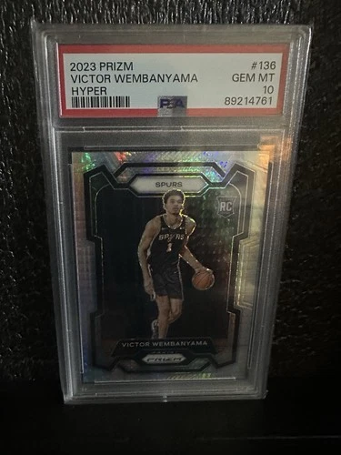 2023 PANINI PRIZM HYPER PRIZM #136 VICTOR WEMBANYAMA ROOKIE RC PSA 10 SPURS🔥