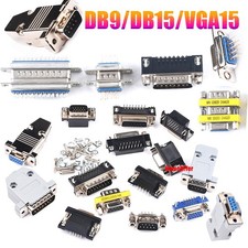 DB9/DB15/VGA15 Pin Male Female Plug Socket Solder Connector Metal/Plastic Shell