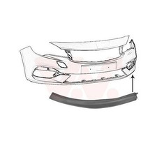 1x Spoiler VAN WEZEL 3812501 passend für OPEL