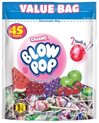 Charms Blow Pop Lollipops Individually Wrapped Dual Action Peppermint Candy