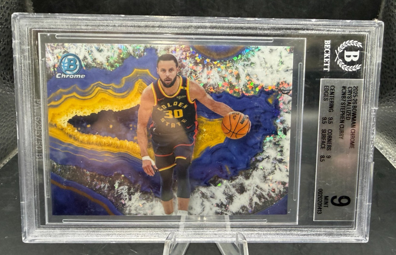 2025-26 Bowman Chrome Stephen Curry Crystallized #CNB7 SSP BGS 9 CASE HIT