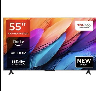 TCL 55 Zoll 4K UHD Fire TV Smart TV (Modell 2026, 55PF650A)   Neu & OVP