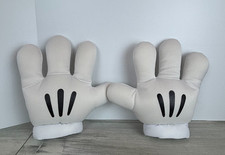 Disney Parks Mickey Mouse White Plush Adult Costume Mitt Gloves