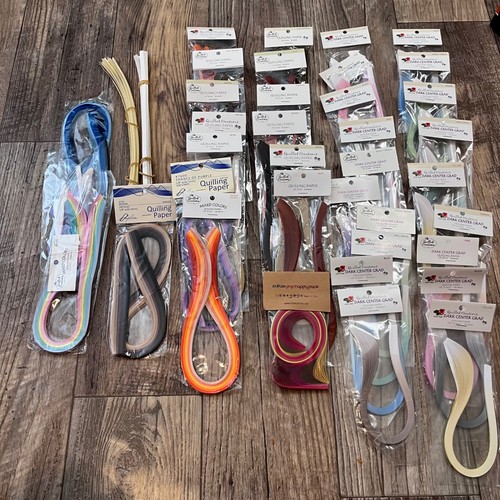 Quilled Creations Paplin Quilling Paper Lot 1/8 1/4 Inch Strips Mixed Colors