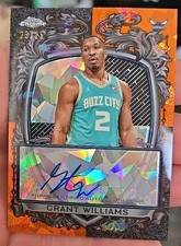 GRANT WILLIAMS 2025-26 TOPPS CHROME SAPPHIRE STYLE ORANGE AUTO /25 