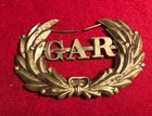 CIVIL WAR GAR MEMBERSHIP HAT WREATH BADGE