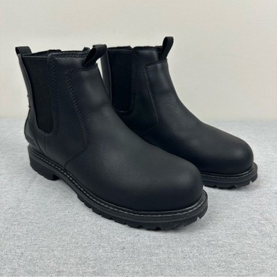 New! Kodiak Bralorne Black Leather Composite Toe Chelsea Womens Safety Boot, 7.5