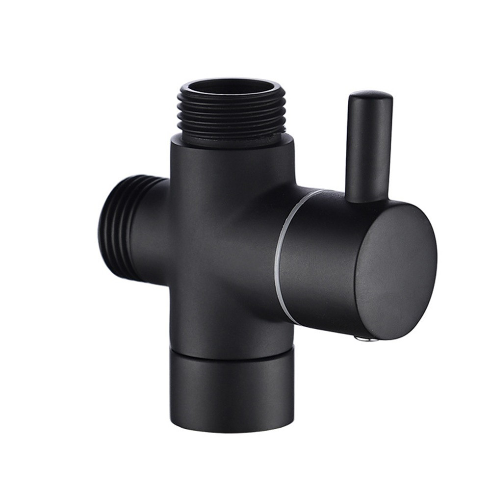 Premium Black Brass Diverter Valve Enhance For Shower Head Functionality