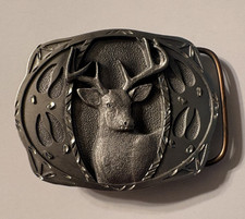 Deer Buck Belt Buckle C J Inc 1996 Made in USA