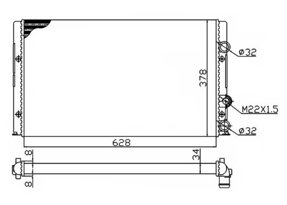 NRF 50457A Radiator, engine cooling for VW