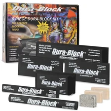 Dura-Block 6pc Flexible EVA Foam Wet Dry Auto Body Sanding Blocks Kit Automotive