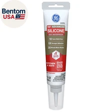 Advanced Silicone Caulk for Kitchen & Bathroom, Clear, 2.8 Fl Oz Tube, 1 Pack -