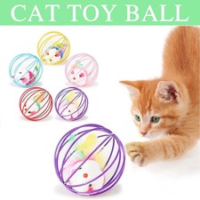 Colorful Mouse in Cage Cat Toy with Sand, Interactive Chase Toy for Indoor Cats,