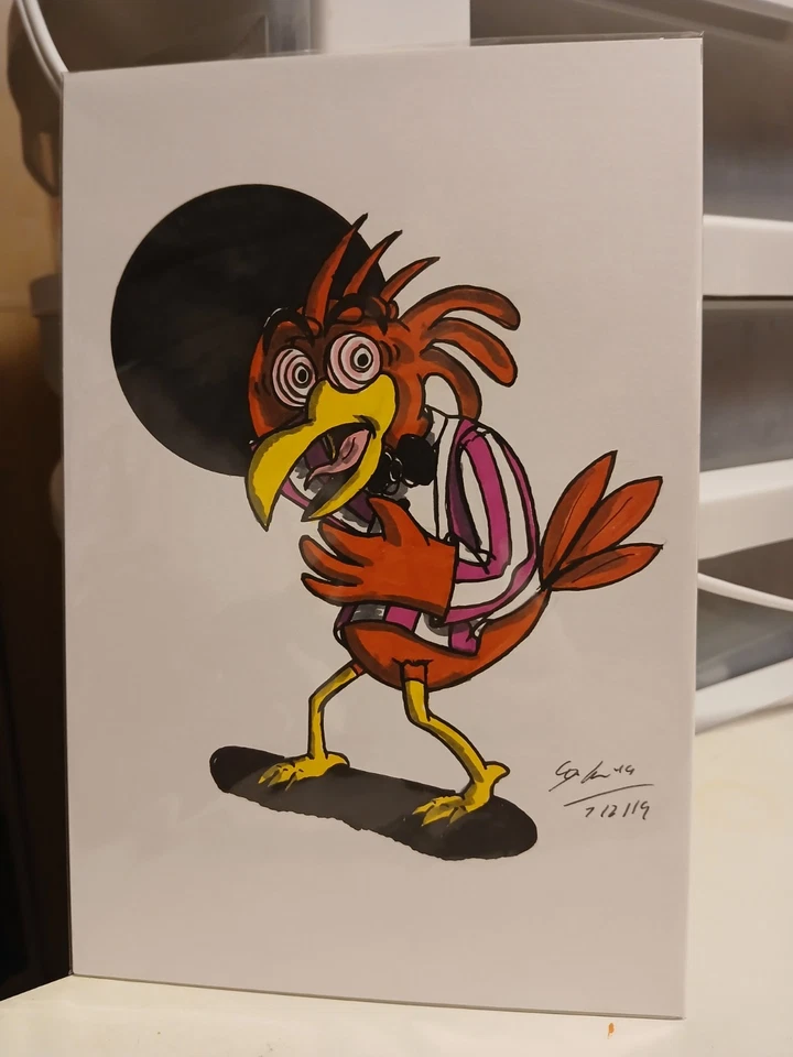 SONNY THE CUCKOO COCO PUFFS CEREAL MASCOT ORIGINAL ART DRAWING 6X9 SHAWN HUDSON - Image 2 of 2
