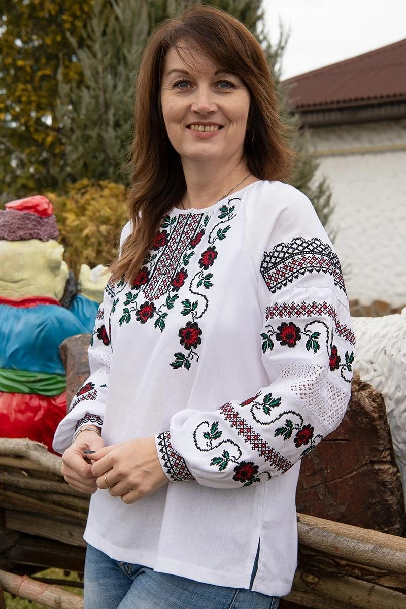 Embroidered White Tops for Women for sale | eBay