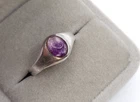 Vintage Sterling Silver Blue John Ring 925 ASD UKS.5 1.78g Derbyshire Gift