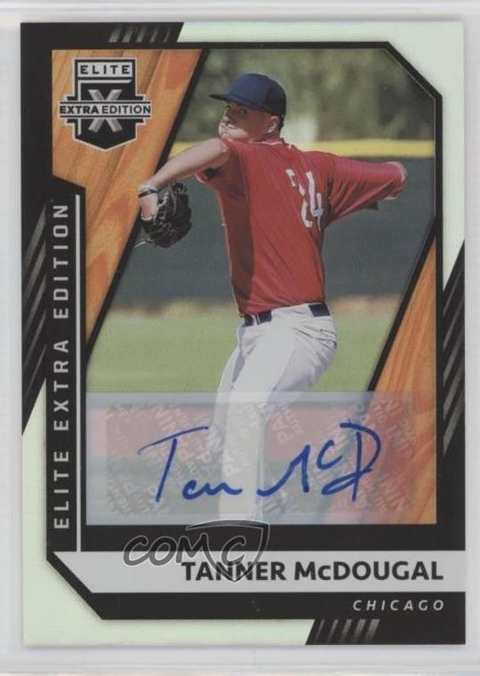 2021 Panini Elite Extra Edition Signatures Tanner McDougal #155 Auto 0hk3