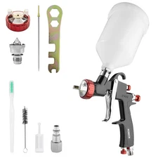 R500 LVLP Air Spray Gun Kit Car Gravity 1.3mm Nozzle Airbrush Painting Gun 600ml