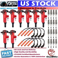 8 Pack Ignition Coil & Spark Plug & Wire For Dodge Dakota Durango Ram 1500 4.7L