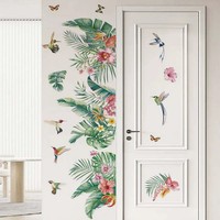 Wandsticker Wandtattoo Tropische BläTter Kolibris Selbstklebend Vogel Aufkleber