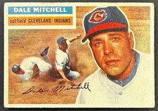 1956 Topps Baseball Dale Mitchell #268 (Gray Back) Cleveland Indians