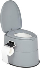 Portable Toilet with Detachable Bucket  Paper Holder for Camping and Emergencie