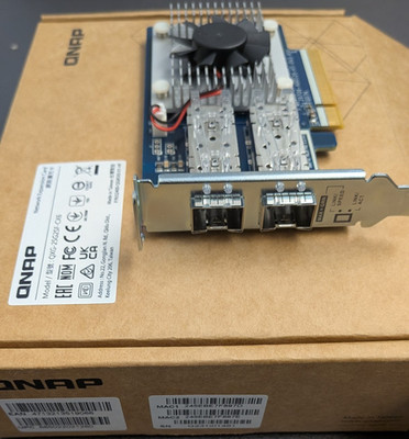 QNAP QXG-25G2SF-CX6 Netzwerkkarte PCIe 2x SFP 25Gbps Adapter
