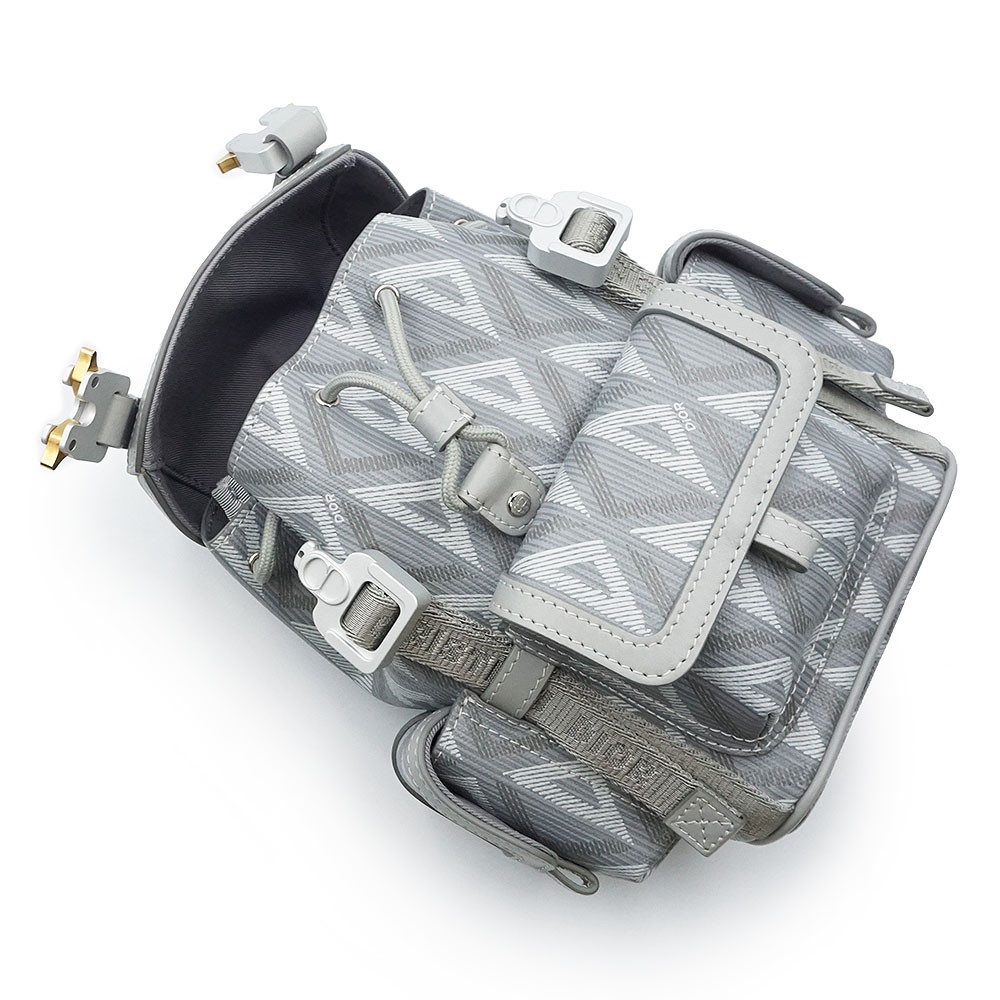 Christian Dior 2HTWS018CDP CD Diamond Hit the Road PVC Gray Shoulder Bag image 3