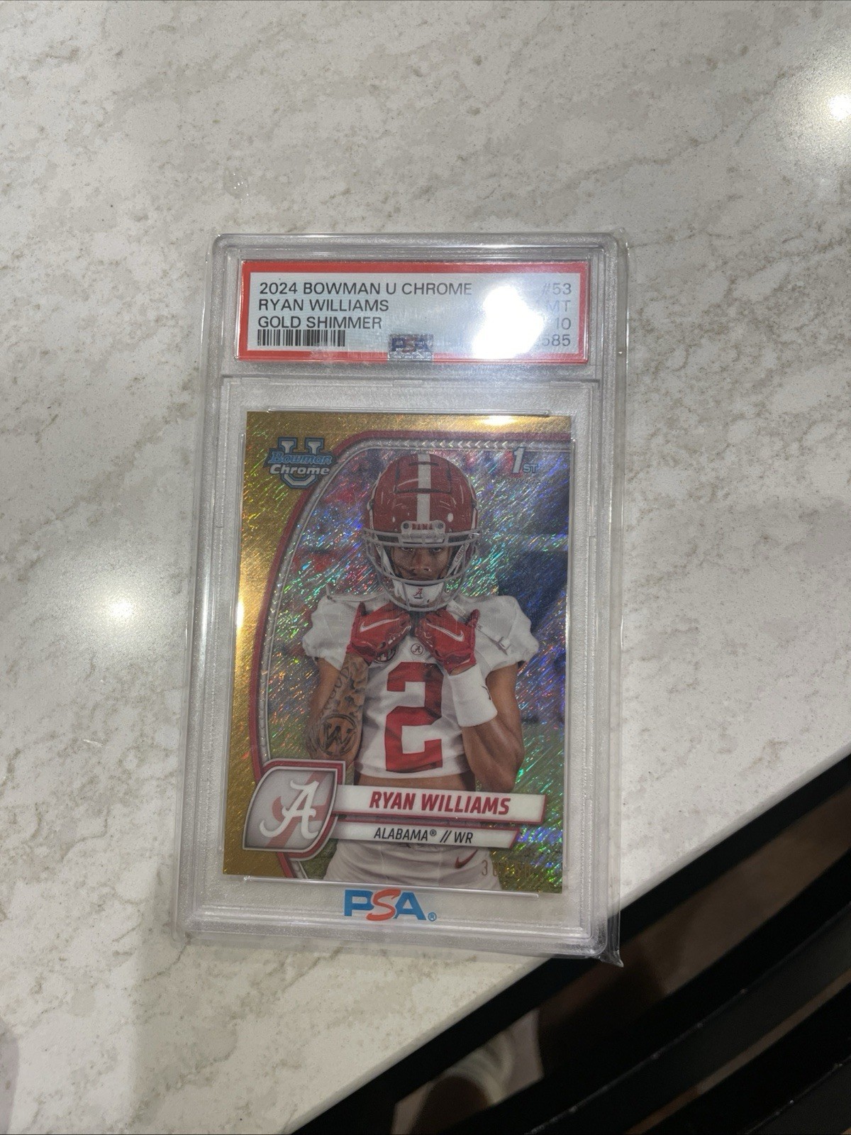 2024 Bowman University Chrome Ryan Williams #53 Gold Shimmer Refractor /50 (RC)