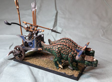 Classic Dark Elf Elves Cold One Chariot Painted Excellently. Warhammer AoS.