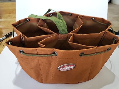Bucket Boss Tool Bag Duckwear Canvas 6 Pockets Brown - Picture 3 of 5