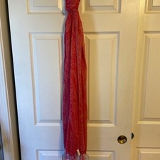 Womens Collection 18 Long Sheer Pink Scarf NWT
