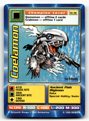 Digimon Digi Battle - Coelamon St-36 - 1st Edition - Series 1 Starter