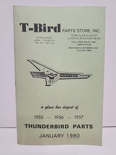 Vintage Thunderbird T-bird Parts Store Catalog 1955 1956 1957 January 1980