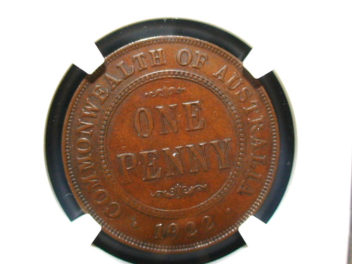 1922 P AUSTRALIA PENNY NGC AU53 BN BETTER DATE 1P Coin PRICED TO SELL! - Picture 3 of 4