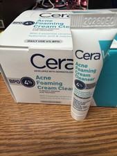 CeraVe Acne Foaming Cream Cleanser 4 Benzoyl Peroxide Sample 0.34oz NEW