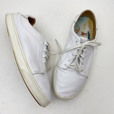 OluKai Pehuea Li 'Ili White Leather Lace Up Everyday Sneakers Womens Size 10