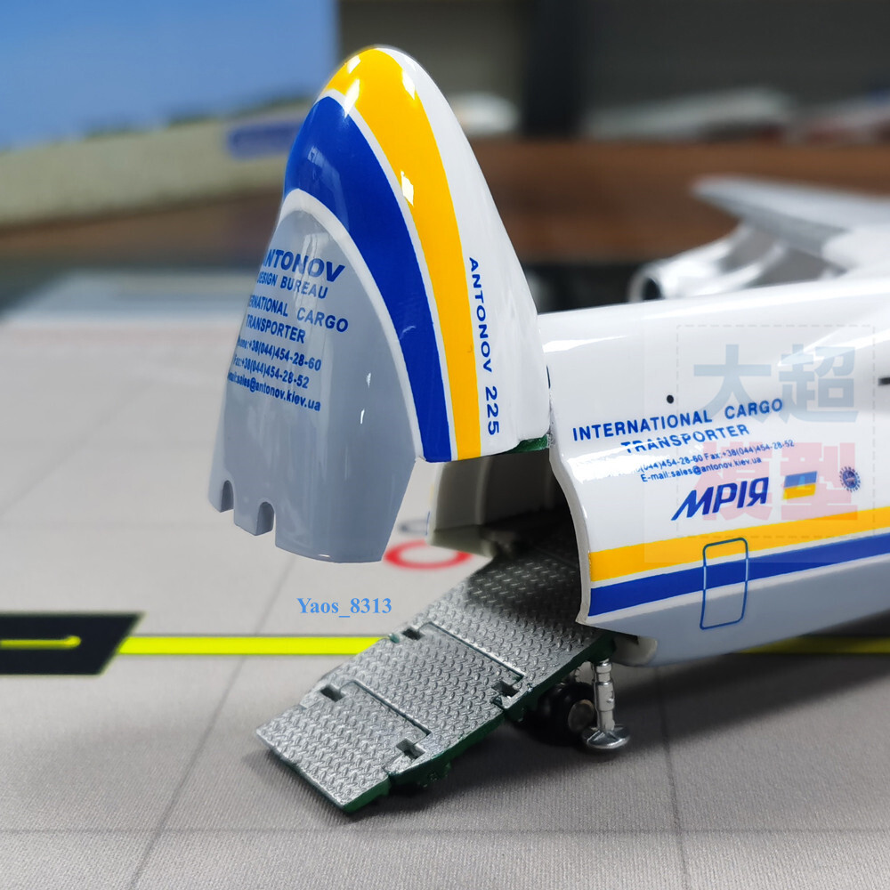Maquette Antonov An-225 Mriya échelle 1/200 – Avion Cargo Ukraine, ABS Peint Main, Train Roulant