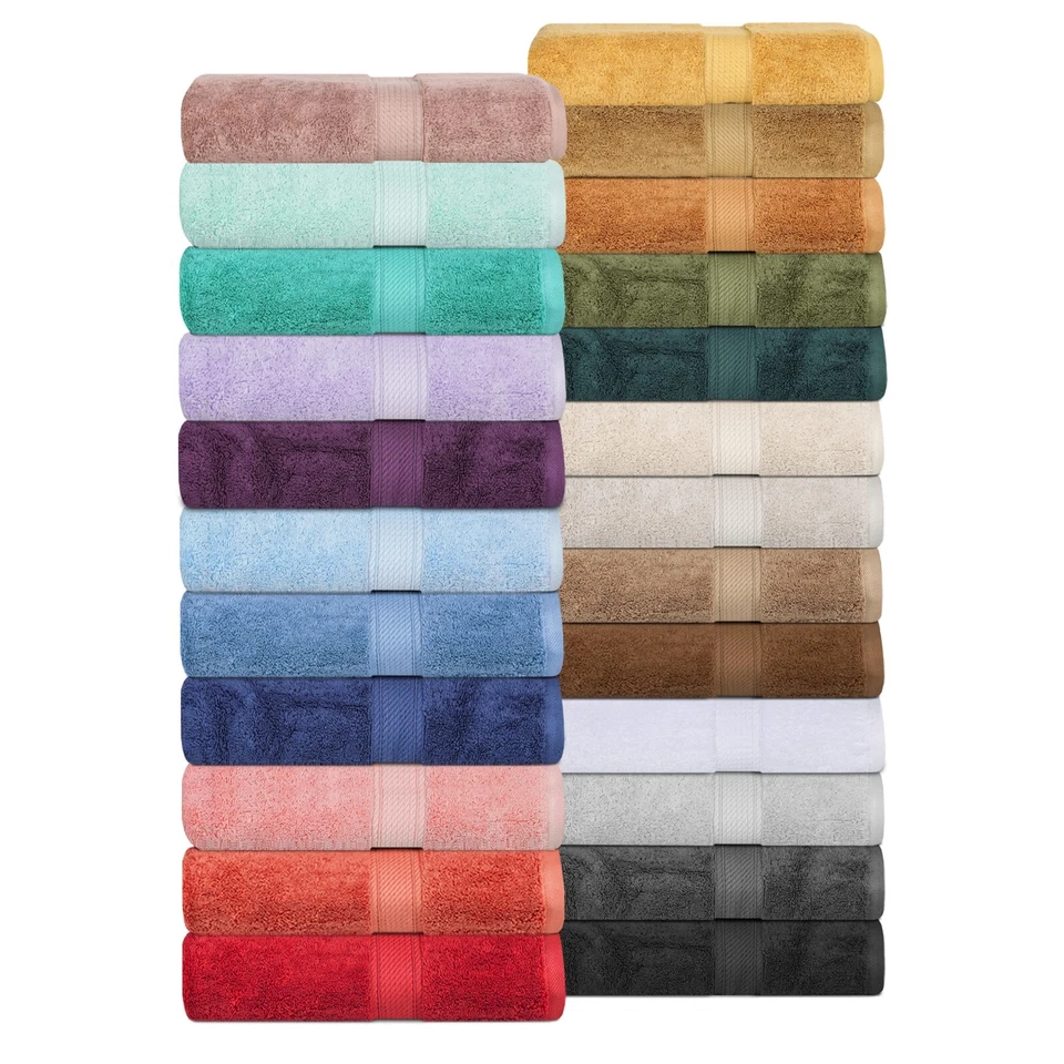 800 GSM Egyptian Cotton Pile Plush Heavyweight Luxury Soft 10-Piece Towel Set - Image 3 of 3